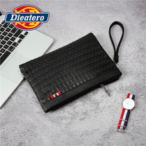 New Genuine Leather Hand Grab Bag Mens Large Capacity Mens Handbags Brands Business Pure Leather Cow Leather Thin envelope Envelope Wallet