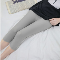 Underpants woman anti-walking light summer ice silk outside wearing thin and large code collecting belly elastic high waist 70% sports shorts tide