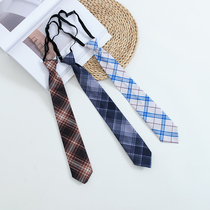  Japanese college JK DK uniform shirt matching free tie British college style male and female student plaid tie