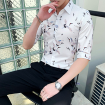 Rich and expensive bird summer new 2020 Inn wind printed 70% sleeves shirt body type free of hot middle sleeve casual lining cloak