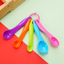 Many many measuring spoons can be used to measure how much nutrition a pet eats.