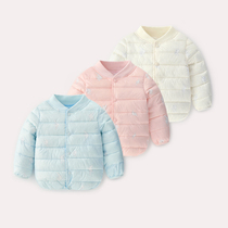 Baby cotton clothes winter thickened liner cotton padded jacket cotton padded jacket winter female baby foreign air male winter outside wearing thick jacket plus cotton