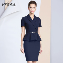 Summer new short-sleeved overalls suit ladies dress fashion temperament goddess style professional wear dress dress overalls
