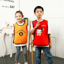Childrens waistcoat Kindergarten Apron Customised Indigoo Parent-child Activity Vest Imprint Elementary School Childrens Games Banquerade