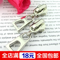 8 # metal zipped head hanging plated bright silver zipped head clothing triangle pull head bags accessories wholesale set DIY