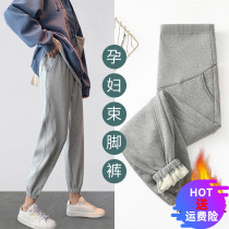 Pregnant Woman Pants Winter Plus Suede Thickened Outwear Sports Pants Spring Fall And Beat Underpants Lamb Suede Woman Gestational Winter Clothing