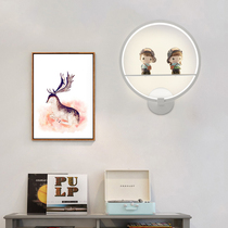 Nordic living room wall lamp LED simple modern aisle Corridor wall lamp Warm romantic wedding room bedroom bedside lamp