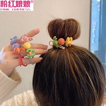 Head rope female ins Korean net red hair rope Korean version of super fairy girl hair ring rubber band tie hair simple leather ring headdress