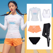 Diving Suit Female Jellyfish Snorkeling Swimsuit Long Sleeve Sunscreen Long Pants Parted Surf Suit Big Code Snorkeling Spa