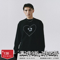 SAMESAME21AW virtual heart new print coat autumn T-shirt long sleeve thick cotton hip hop base shirt