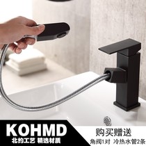 Copper scaling leading pull type cold black toilet pool washbasin on crowd pots wash basin