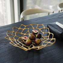 ladylike modern minimalist brass tray Nordic fruit tray creative home living room furnishings snack tray