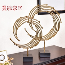 Modern light luxury porch TV cabinet decoration crafts ornaments European American living room home model room decoration