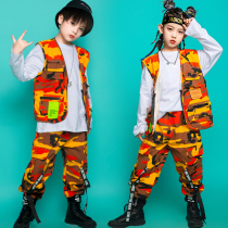 61 camouflak costumes children acting out of elementary school street dance hip hop suit boy clothes wave girl show costumes