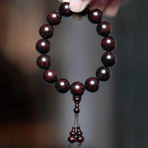 Old material is full of gold star leaflet rosewood sandalwood rosewood 15mm text play Buddha bead bracelet