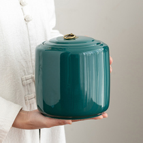 Large tea cans empty cans ceramic tea cans storage tanks household moisture-proof one catty of Puer tea white tea
