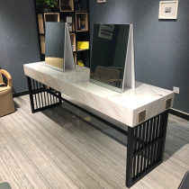 Hairdressing shop double-sided four-sided mirror table new mirror table barber shop simple salon special hair cutting mirror