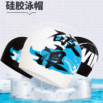 New swimming cap men men adult waterproof large non-head silicone swimming cap comfortable ear protection durable competitive letter