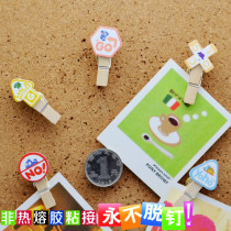 5 colors 5 grains do not hurt the photo logo wooden clip press nail I color nail creative Cork Big Head push nail wall nail