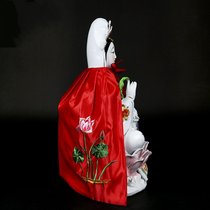 Buddhas Dragon Robe red lotus embroidery small cloak Buddhist supplies Buddha statue cloak