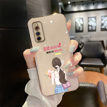 vivoiqooneo3 mobile phone shell V1981A female section iqooneo5 vitality version Jane about iq00neo3 protective sleeve mesh red new all-bag anti-fall wind power