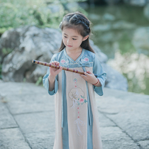 Childrens Hanfu Girls Spring and Autumn Costumes Super Fairy Chinese Style 2021 Autumn Fairy Espthan Dress Little Girl Autumn Dress