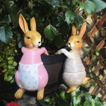 American frog rabbit animal creative garden decoration ornaments hanging basket climbing pergola decoration fun garden art groceries