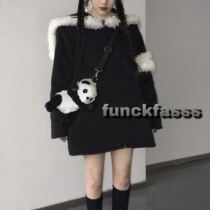  Bamboo Forest Girl-Panda Cub-Plush Messenger Bag