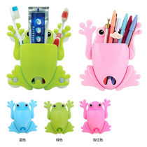 Toothbrush holder set Suction cup type punch-free bathroom toothbrush tooth rack Creative frog tooth rack