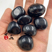 Natural black dazzling stone original stone pendulum piece crystal wool fish tank flower pot with view decorative energy crystal ore specimen