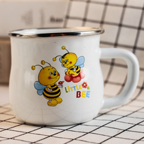 Enamel cup Card childrens water cup Baby drinking cup Childrens drinking cup Milk cup Womens water cup Cold water cup Household