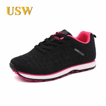usw 2019 Autumn New Korean fashion Joker mesh breathable solid color lace-up shallow Sports womens shoes