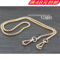 Handmade DIY Lip Gold Bag Chain Accessories 7mm Shallow Metal Matzai Chain Luggage Extraction Chain Square Chain Sub 51 accessories