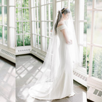 Bridal head yarn 2 m double-layered vegan yarn soft yarn with hair dressing naked yarn wedding dresses head yarn wedding head yarn new