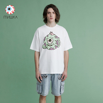 Mishka big eye ball tide card 2021 autumn and winter fun LOGO print round neck short sleeve T-shirt men and women