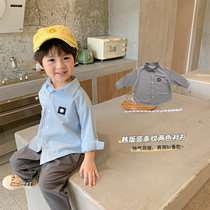 Cute Sprouting Boy Clothing Boy Autumn Bottling 2022 new Korean version Long sleeves shirt children shirt baby blouses foreign air