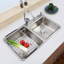 Kohler sink double groove thickened 304 stainless steel kitchen size groove wash basin sink sink kitchen basin K-98683T