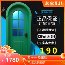 Factory direct solid wood arch door solid bedroom door set door paint door American room door European-style original wooden door