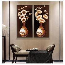 ABV Old three cross stitch cotton thread embroidery new product 5D precision printing two vertical version flower bottle flower blooming pottery