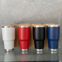 Cross-border Explosive 30oz Plastic Spray Ceramic Liner Car Cup Creative Ice Cup 304 Stainless Steel Insulated Coffee Cup