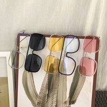 ins Super fire personality Net red glasses couple sunglasses men and women Korean version of ulzzang retro personality sun glasses tide