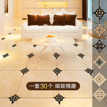 American waterproof living room self-adhesive ground aisle balcony floor tile waveguide line sticker tile beauty seam sticker