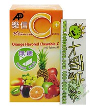 Lecin C tablets (sugar free) 100 tablets chewable tablets vitamin C VC tablets