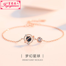  Bracelet female sterling silver Tanabata Valentines Day gift niche design jewelry student Korean version of Sen simple jewelry