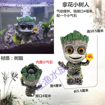 Pneumatic ornaments Water tank rockery water spray faucet Garden aquarium water spray fish tank pool ceramic pendant products