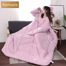 Ramada lazy quilt Winter sleeve is thickened single mobile phone is childrens anti-kick one-piece can be worn with sleeves quilt