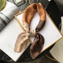 ins summer scarves small square scarf women Korean Joker literary decoration retro winter scarves professional autumn and winter scarves