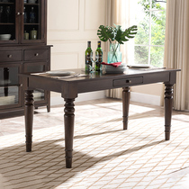 Excellent wood furniture solid wood dining table 1 2 m oak table small table solid wood dining table American minimalist q