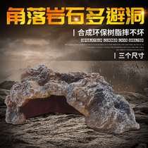 Creeping Structure Pet Reptile Feeding Box Landscape Rock Hiding Cave Lizard Living Crab Snake Palace Hideout