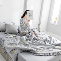 (This weeks limited second kill single product) Simple fresh bedding summer quilt sheets three or four sets of air conditioning Summer